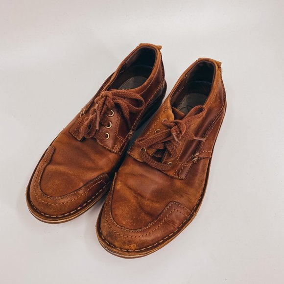 Clarks Genuine Leather Lace Up Loafer Shoes 7 - Picture 2 of 7